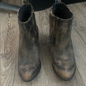 Very Volatile Faded Brown Ankle Booties